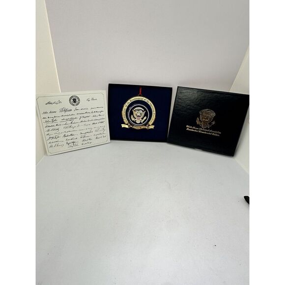1989 White House Historical Ornament Presidential Seal Bicentennial Edition VTG - Picture 8 of 11